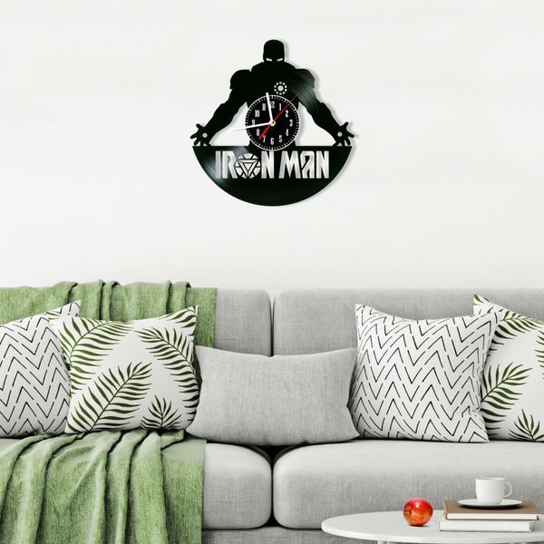 Wall Vinyl Record Clock Iron Man 12" Vinyl-Clock-M-Iron Man-5 photo