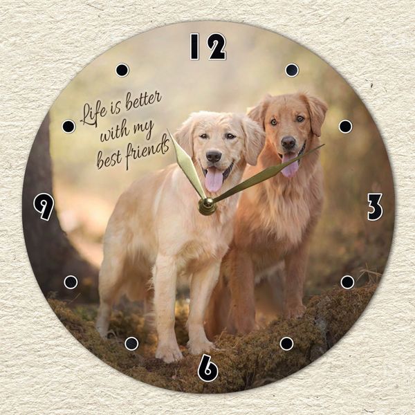 Wall Vinyl Record Clock Golden Retriever 12" UF-Clock-Golden Retriever-1 photo