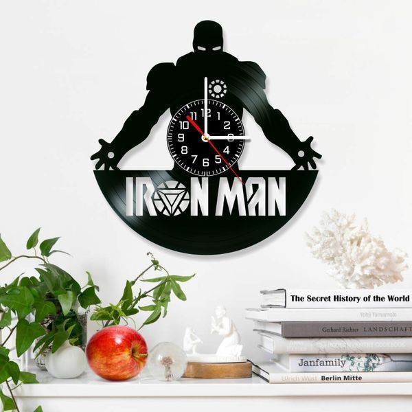 Wall Vinyl Record Clock Iron Man 12" Vinyl-Clock-M-Iron Man-5 photo