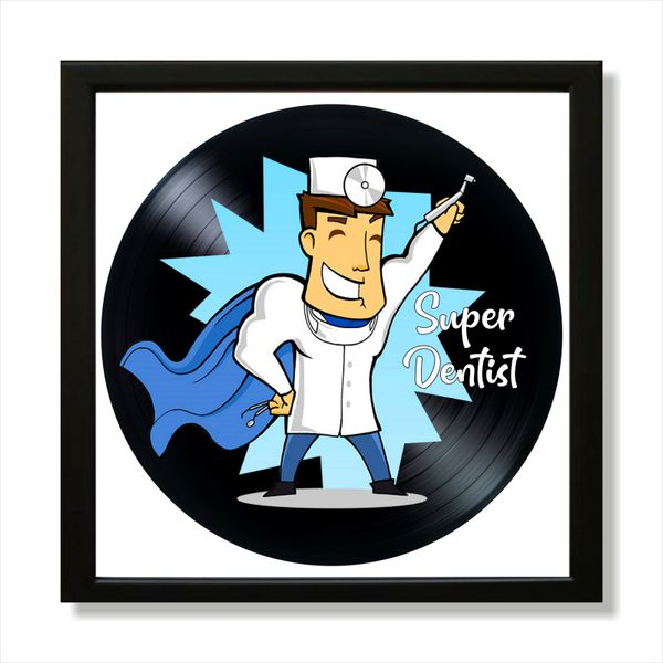 Vinyl Record Decor in a Wooden Frame Dentist 14" UF-Frame-Dentist-2 photo