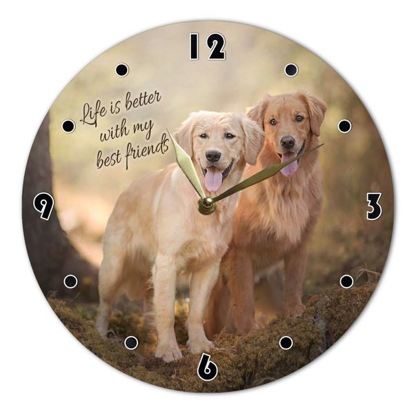 Wall Vinyl Record Clock Golden Retriever 12" UF-Clock-Golden Retriever-1 photo