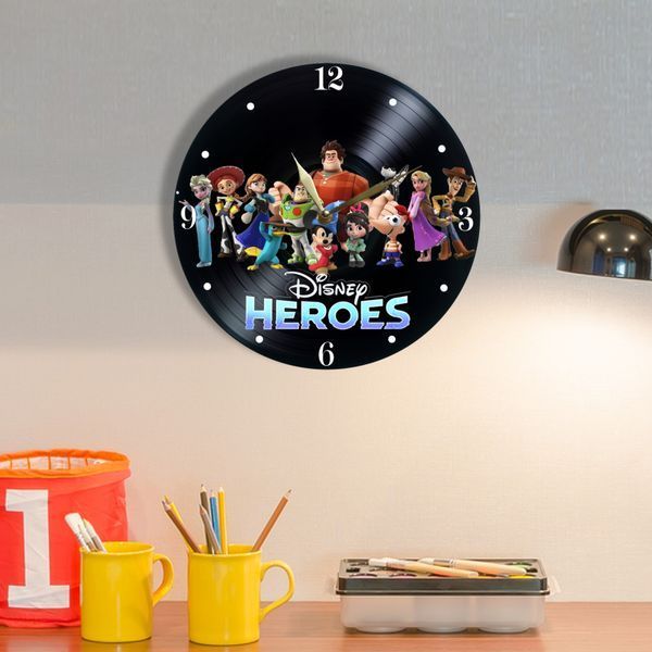 Настінний вініловий годинник Герої Діснея, діаметр 30см UF-Clock-C-Disney Heroes-2 фото