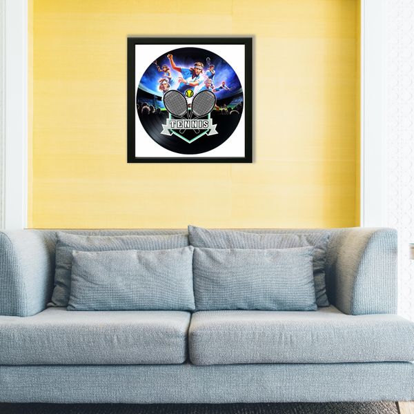 Vinyl Record Decor in a Wooden Frame Tennis 14" UF-Frame-Tennis-1 photo