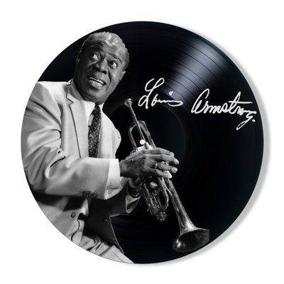 Wall Vinyl Record Clock Louis Armstrong 12" UF-Clock-Louis Armstrong-1 photo