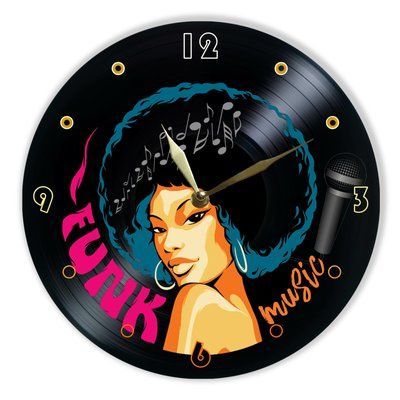 Wall Vinyl Record Clock Funk 12" UF-Clock-Funk-1 photo