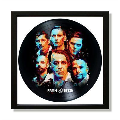 Настінний вініловий декор в дерев'яній рамці Rammstein, розміром 36см 571-4-1 фото