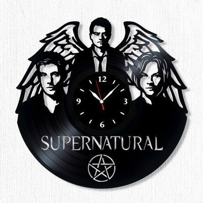 Настінний вініловий годинник Надприродне, діаметр 30см Vinyl-Clock-M-Supernatural-8 фото