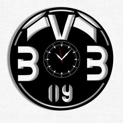 Настінний вініловий годинник ФК Боруссія Дортмунд, діаметр 30см 199-1-1 фото