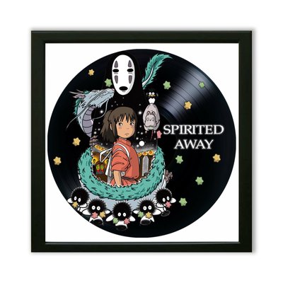 Vinyl Record Decor in a Wooden Frame Spirited Away 14" UF-Frame-Spirited Away-2 photo