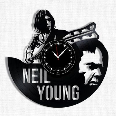 Wall Vinyl Record Clock Neil Young 12" Vinyl-Clock-Neil Young-1 photo