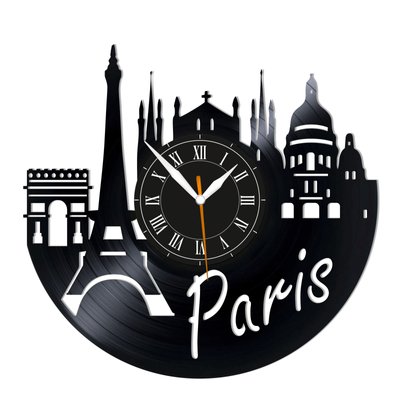 Wall Vinyl Record Clock Paris 12" Vinyl-Clock-Paris-3 photo