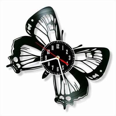 Wall Vinyl Record Clock Butterfly 12" Vinyl-Clock-Butterfly-3 photo