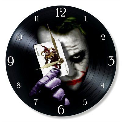 Настінний вініловий годинник Джокер, діаметр 30см UF-Clock-M-Joker-2 фото