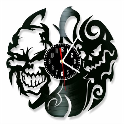 Wall Vinyl Record Clock Skull 12" Vinyl-Clock-Skull-1 photo