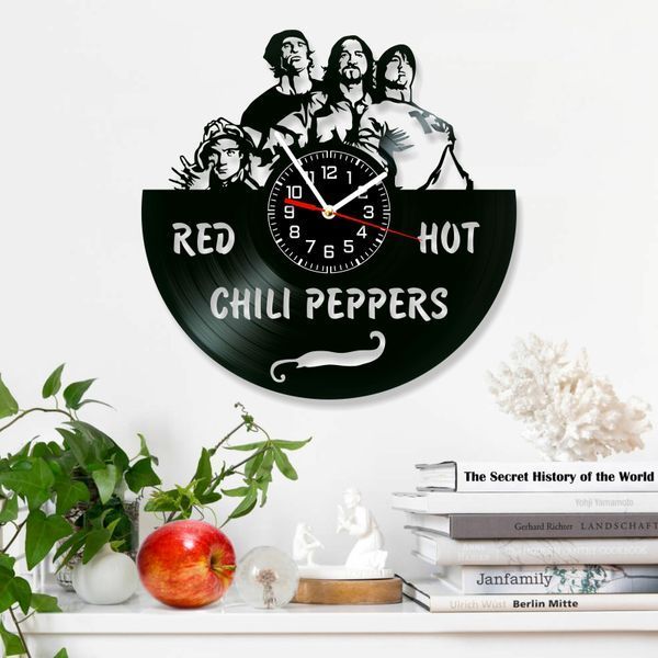 Настінний вініловий годинник Red Hot Chili Peppers, діаметр 30см Vinyl-Clock-Red Hot Chili Peppers-3 фото