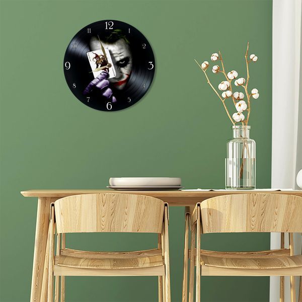 Настінний вініловий годинник Джокер, діаметр 30см UF-Clock-M-Joker-2 фото