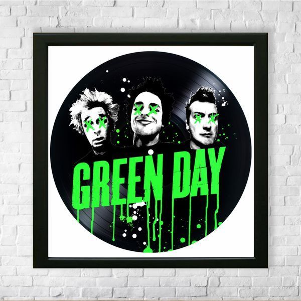 Vinyl Record Decor in a Wooden Frame Green Day 14" 535-4-1 photo