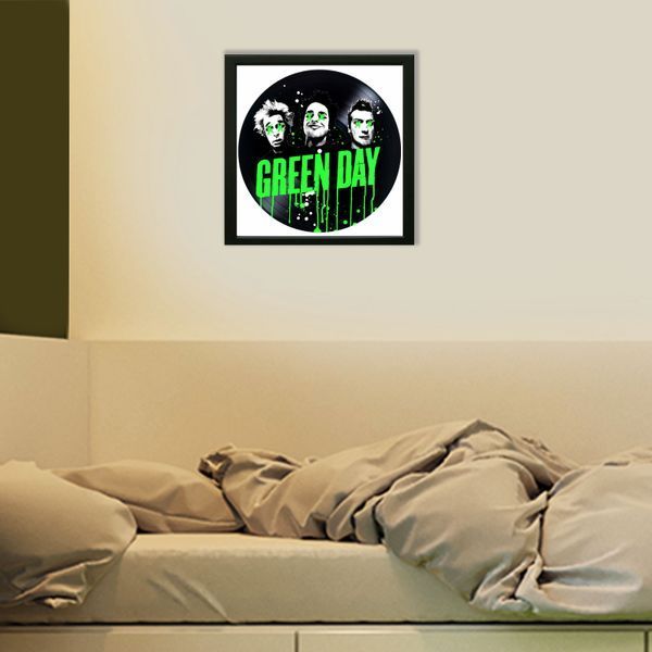 Vinyl Record Decor in a Wooden Frame Green Day 14" 535-4-1 photo