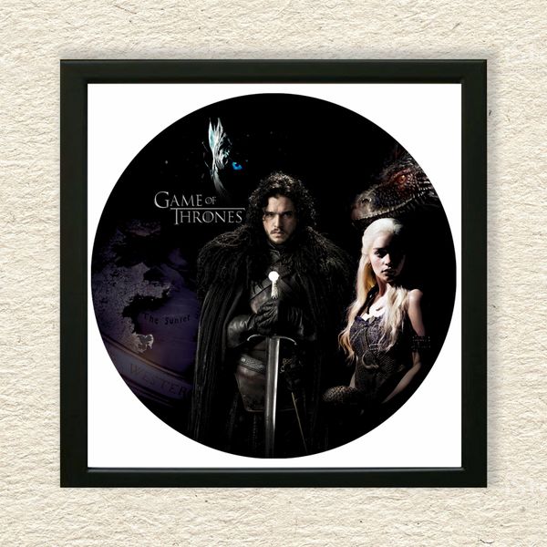 Vinyl Record Decor in a Wooden Frame Game of Thrones 14" UF-Frame-M-Game of Thrones-4 photo