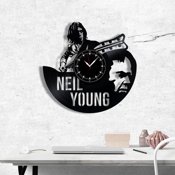 Wall Vinyl Record Clock Neil Young 12" Vinyl-Clock-Neil Young-1 photo