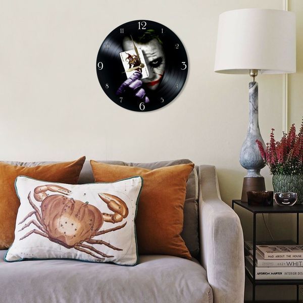 Настінний вініловий годинник Джокер, діаметр 30см UF-Clock-M-Joker-2 фото