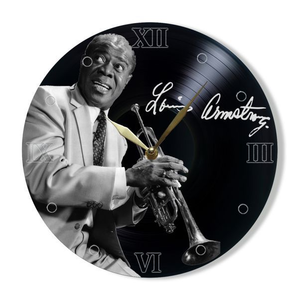 Wall Vinyl Record Clock Louis Armstrong 12" UF-Clock-Louis Armstrong-1 photo