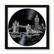 Vinyl Record Decor in a Wooden Frame London 14" 11-4-2 photo