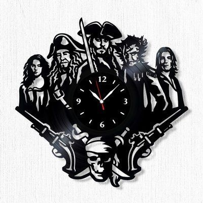 Настінний вініловий годинник Пірати Карибського моря, діаметр 30см Vinyl-Clock-M-Pirates of the Caribbean-3 фото