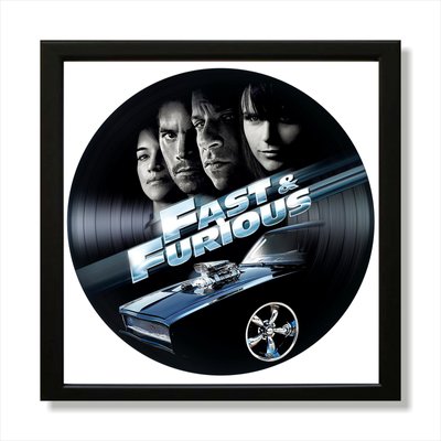 Vinyl Record Decor in a Wooden Frame Fast and Furious 14" UF-Frame-M-Fast and Furious-1 photo