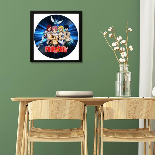 Vinyl Record Decor in a Wooden Frame Fairy Tail 14" 237-4-1 photo
