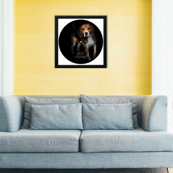 Vinyl Record Decor in a Wooden Frame Beagles 14" UF-Frame-Beagles-1 photo