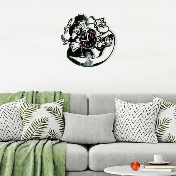 Настінний вініловий годинник Аладдін, діаметр 30см Vinyl-Clock-C-Aladdin-2 фото