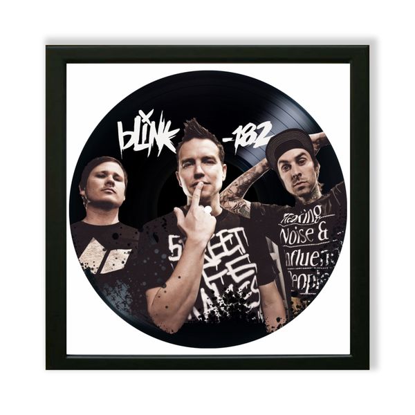 Vinyl Record Decor in a Wooden Frame Blink-182 14" UF-Frame-Blink-182-1 photo