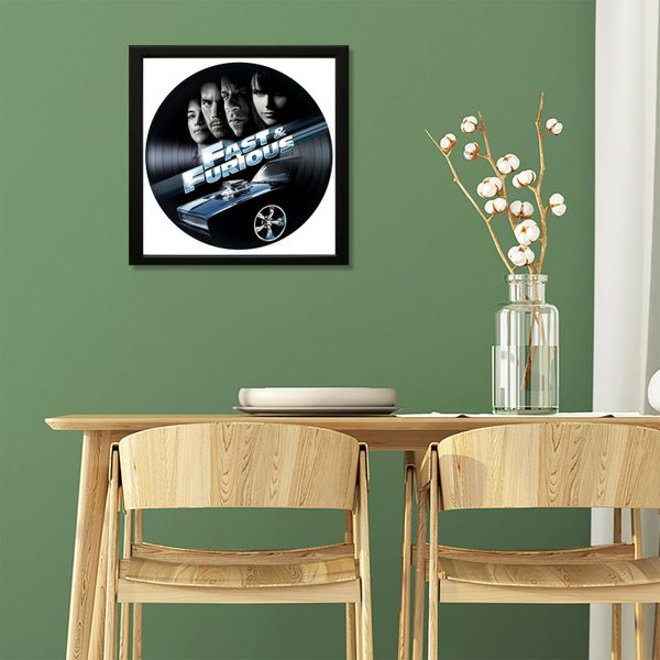 Vinyl Record Decor in a Wooden Frame Fast and Furious 14" UF-Frame-M-Fast and Furious-1 photo