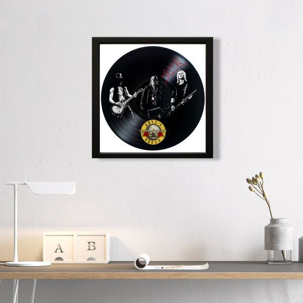 Vinyl Record Decor in a Wooden Frame Guns N' Roses 14" 536-4-1 photo
