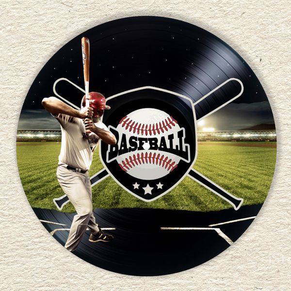 Vinyl Record Decor Baseball 12" 147-3-1 photo