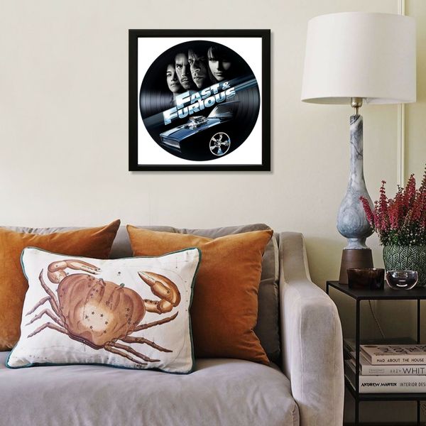 Vinyl Record Decor in a Wooden Frame Fast and Furious 14" UF-Frame-M-Fast and Furious-1 photo