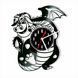 Настінний вініловий годинник Дракон, діаметр 30см Vinyl-Clock-C-Dragon-1 фото 1