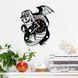 Настінний вініловий годинник Дракон, діаметр 30см Vinyl-Clock-C-Dragon-1 фото 2