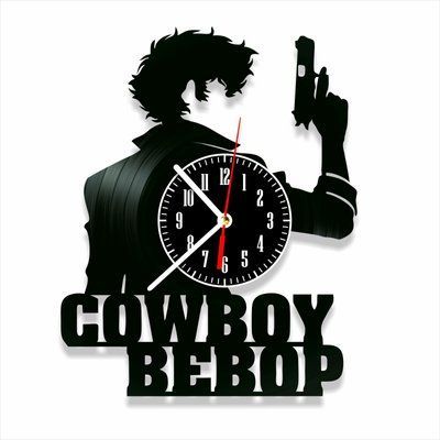 Настінний вініловий годинник Ковбой Бібоп, діаметр 30см Vinyl-Clock-Cowboy Bebop-1 фото
