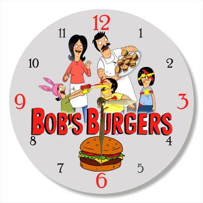 Wall Vinyl Record Clock Bob's Burgers 12" UF-Clock-C-Bob's Burgers-2 photo