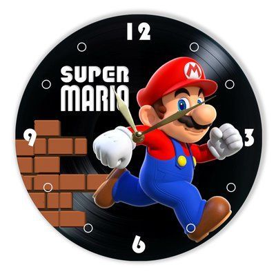 Настінний вініловий годинник Супер Маріо, діаметр 30см UF-Clock-Super Mario-2 фото