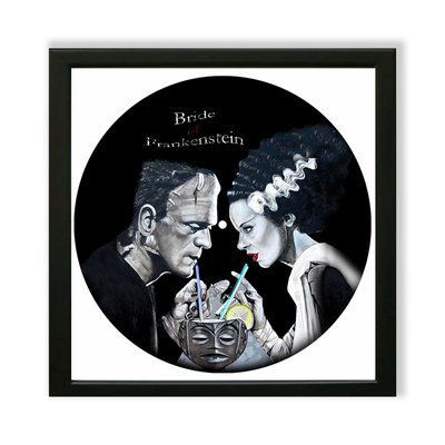 Vinyl Record Decor in a Wooden Frame Bride of Frankenstein 14" UF-Frame-M-Bride of Frankenstein-1 photo