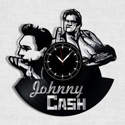 Wall Vinyl Record Clock Johnny Cash 12" Vinyl-Clock-Johnny Cash-1 photo