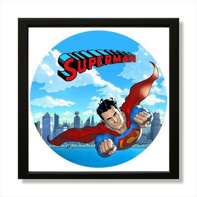 Vinyl Record Decor in a Wooden Frame Superman 14" 773-4-1 photo