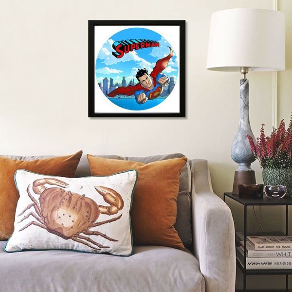 Vinyl Record Decor in a Wooden Frame Superman 14" 773-4-1 photo