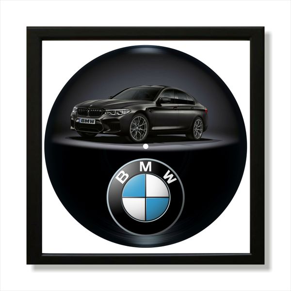 Vinyl Record Decor in a Wooden Frame BMW 14" UF-Frame-BMW-1 photo