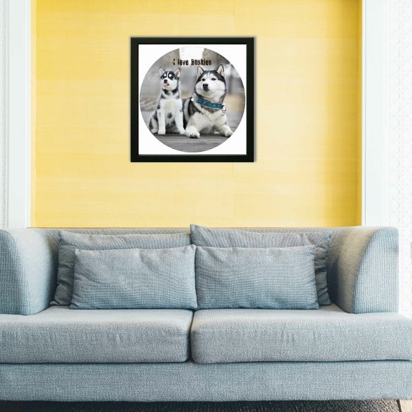 Vinyl Record Decor in a Wooden Frame Husky 14" UF-Frame-Husky-1 photo