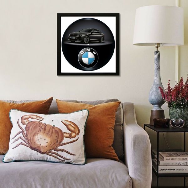 Vinyl Record Decor in a Wooden Frame BMW 14" UF-Frame-BMW-1 photo