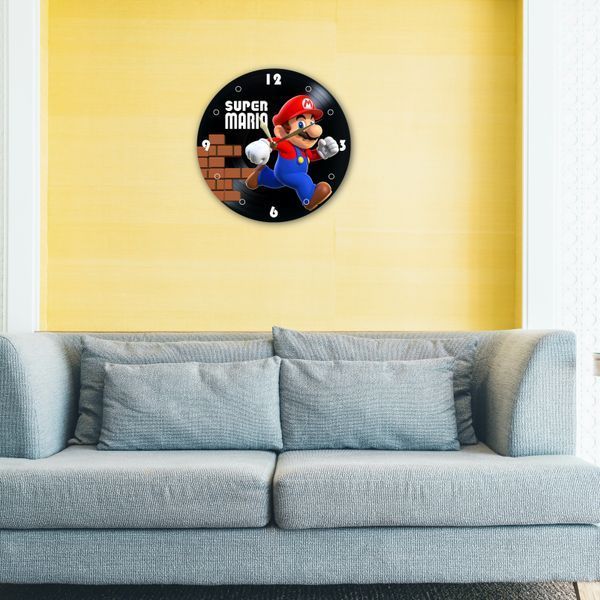 Wall Vinyl Record Clock Super Mario 12" UF-Clock-Super Mario-2 photo